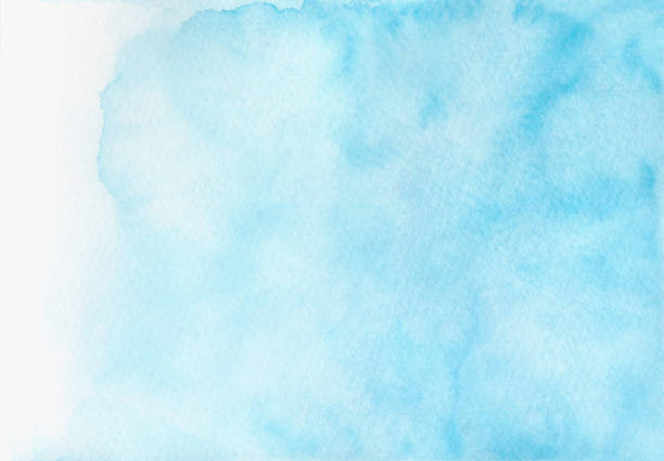 istock Watercolor abstract background in blue shades with blurring, hand-drawn. 1979637218