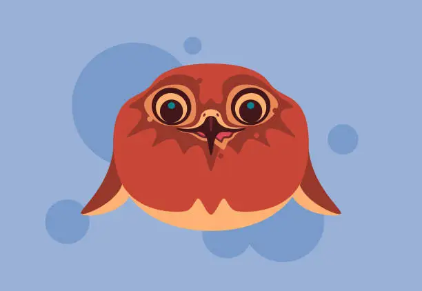 Vector illustration of funny hawk head icon