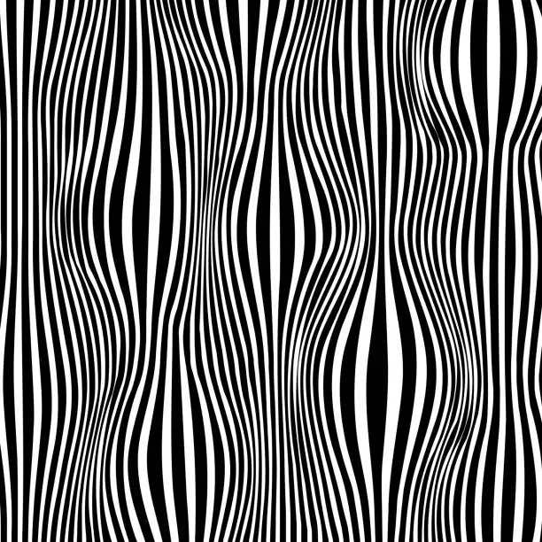 Vector illustration of Abstract optical illusion striped pattern design