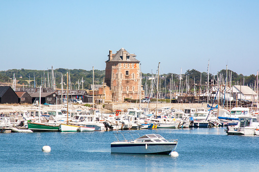 The marina and Vauban tower in downtown Camaret-sur-Mer