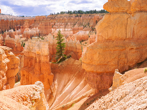 A stunning view of the rock formations of Bryce Canyon National Park