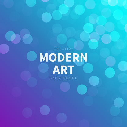 Modern and trendy background. Abstract design with defocused lights and a bokeh effect. Beautiful color gradient. This illustration can be used for your design, with space for your text (colors used: Turquoise, Blue, Purple, Pink). Vector Illustration (EPS file, well layered and grouped), square format (1:1). Easy to edit, manipulate, resize or colorize. Vector and Jpeg file of different sizes.