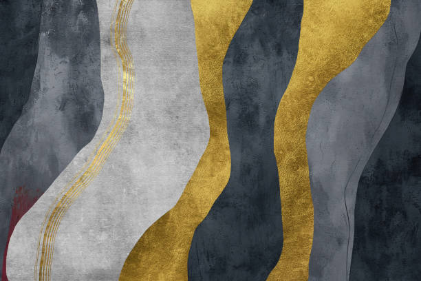 istock Gold and black retro geometric abstract texture background 1979782085