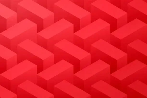 Vector illustration of Abstract red background - Geometric texture