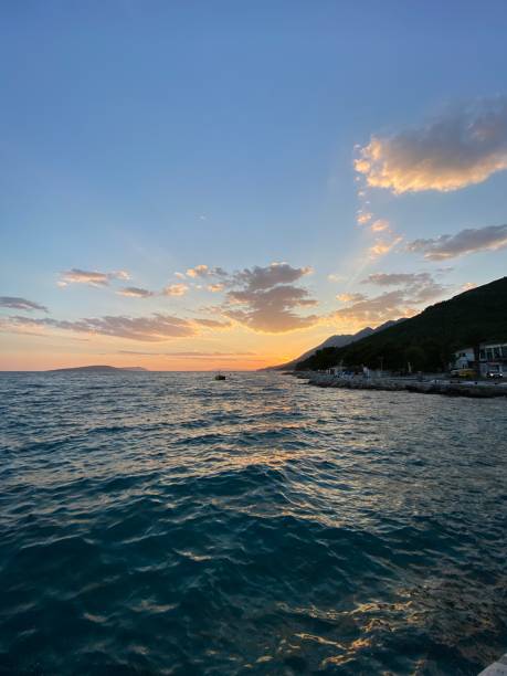 istock Golden hour at seaside in Croatia, beautiful sunset 1979812849