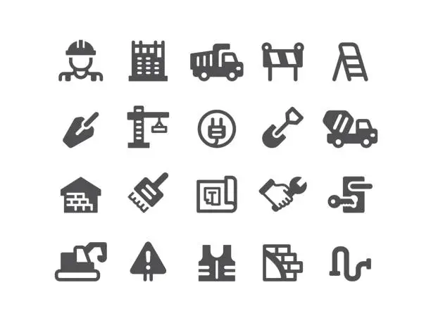 Vector illustration of Construction Icons