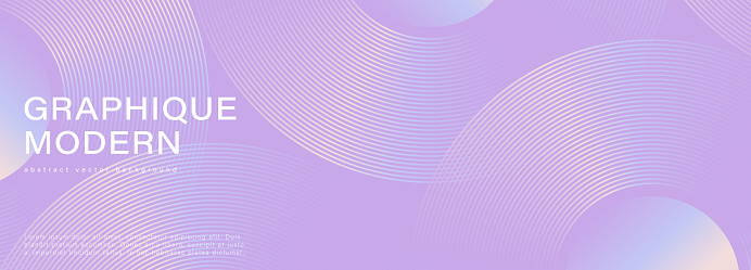 Lilac abstract geometric vector background with circles. Abstract wallpaper, cover design