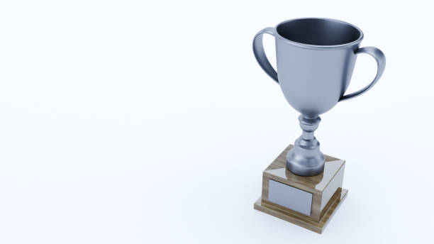 istock Winner silver Trophy isolated on white background, trophy cup isolated 1979912466