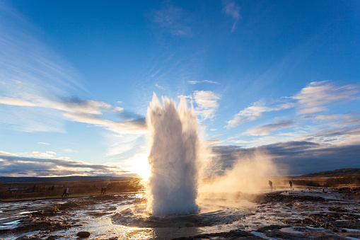 Strokkur (the Churn), Geysir, Golden Circle, Iceland