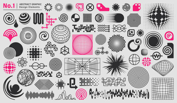 Abstract Graphic Design Elements vector art illustration