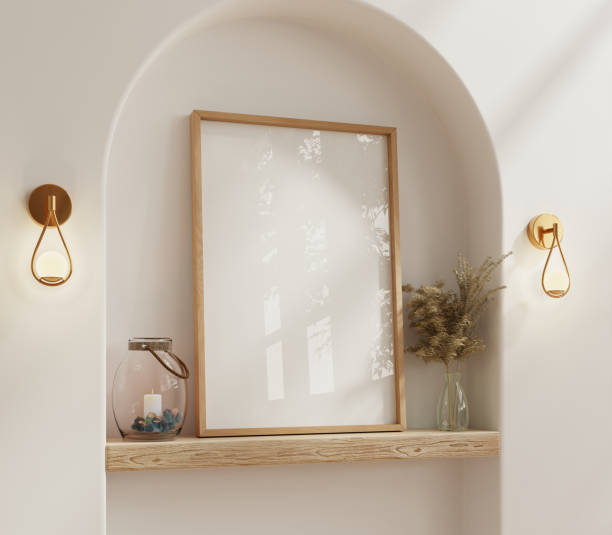 istock Mockup frame,Farmhouse style,minimal design 1980039452