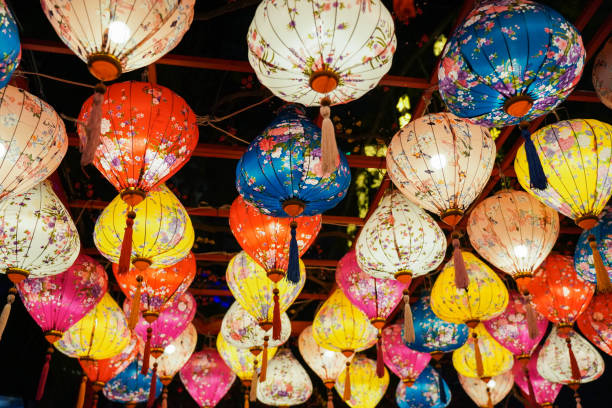 istock Multiple hanging colorful lantern as decoration for Chinese New Year celebration 1980045426