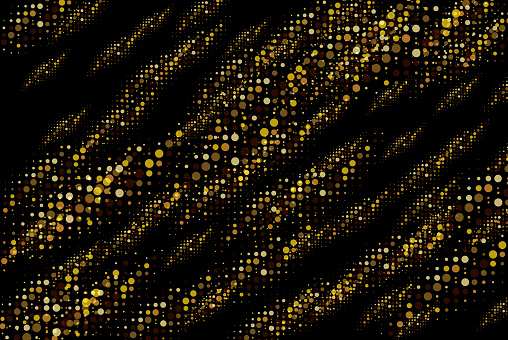 Gold glittering star dust. Magic halftone background. Graphic concept for your design