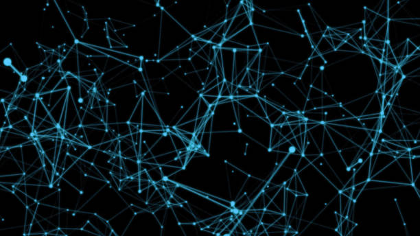 istock Abstract digital background of points, lines and triangles. Hitech digital design concept for Ads, brochures, flyers, magazine, business card, banner. Connection structure data visualization. 1980064093