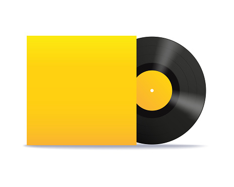 Classic vinyl record for listening to music. Vector illustration