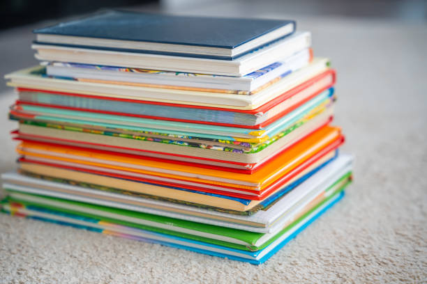 Stack of Children's Books with Fairy tales. High quality photo
