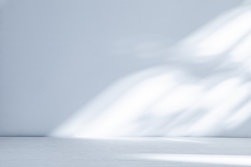 Abstract Light And Shadow Patterns on a Blank White Background.