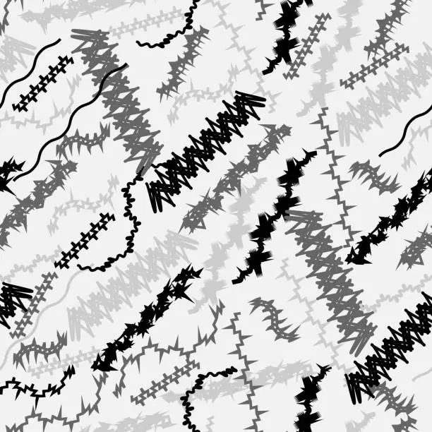 Vector illustration of Grunge geometric seamless pattern