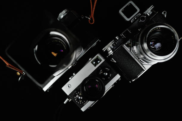 istock Vintage Charm: Film Cameras from Half a Century Ago 1980105126
