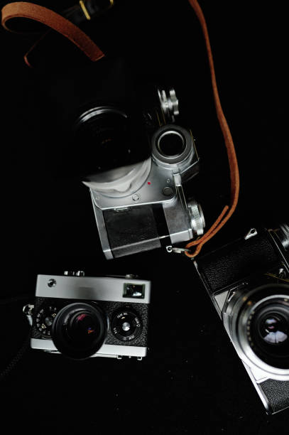 istock Vintage Charm: Film Cameras from Half a Century Ago 1980114383