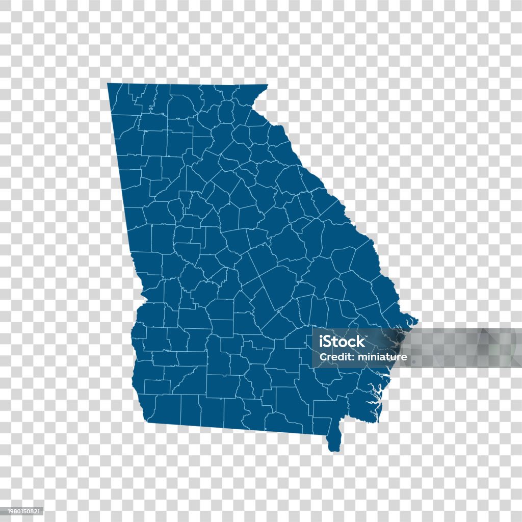 Georgia Map Stock Illustration - Download Image Now - Abstract
