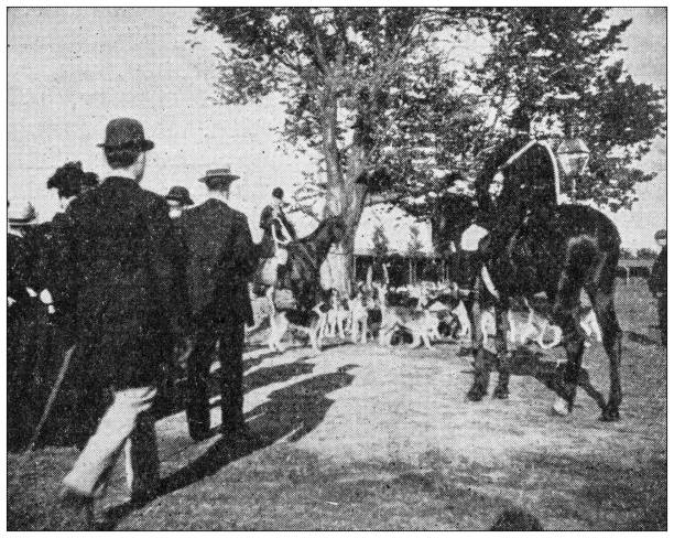 istock Sport and pastimes in 1897: Fox hounds 1980154839