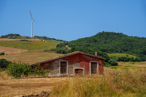 Country landscape near Rocchetta Sant Antonio, Foggia province, Apulia, Italy