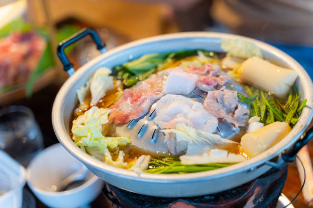 meat ball, set of food suki is japanese food in restaurants, soup, thai style