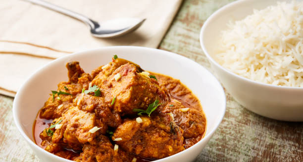 istock Beef Meat CurryKorma Masala Karahi with boiled rice served in dish isolated on table top view of arabic food 1980214689