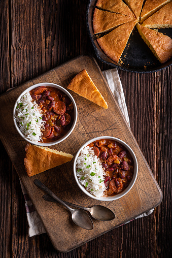 Red Beans and Rice with Cornbread