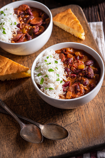Red Beans and Rice with Cornbread