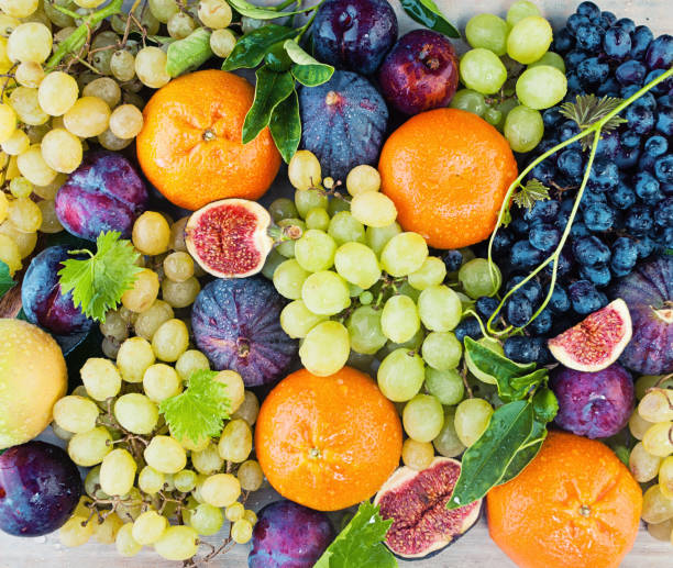 istock Summer food background. Fresh fruit 1980304530