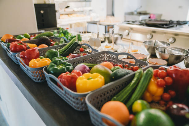 istock Many vegetables in containers at the restaurant 1980317590