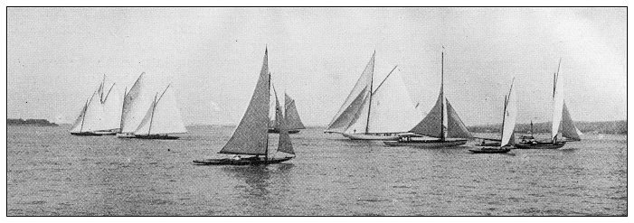 Sport and pastimes in 1897: Yachting boat, Atlantic Yacht Club regatta