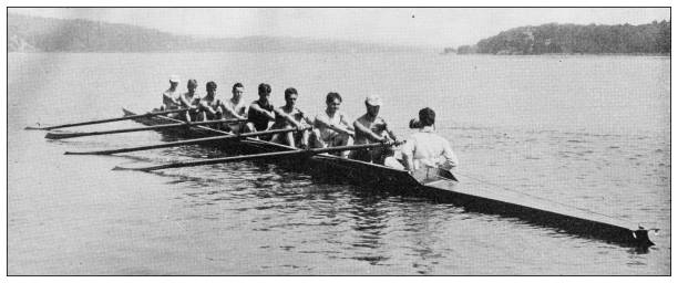 istock Sport and pastimes in 1897: Rowing, Harvard University Crew 1980318234