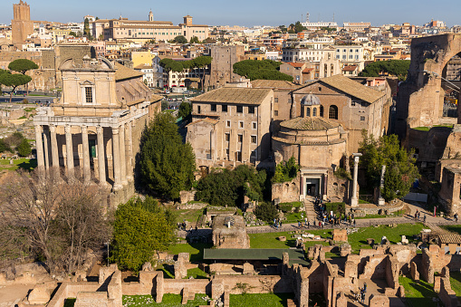 A picture of the Roman Forum, in Rome