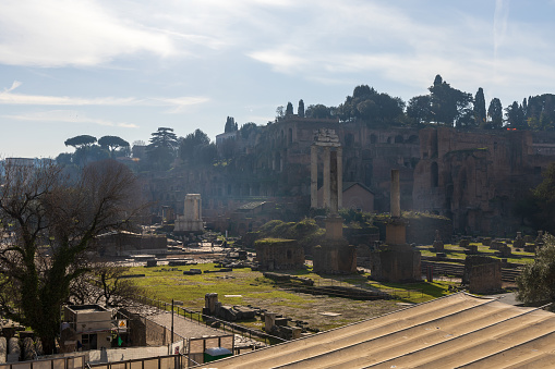 A picture of the Roman Forum, in Rome