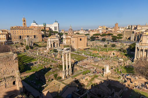 A picture of the Roman Forum, in Rome