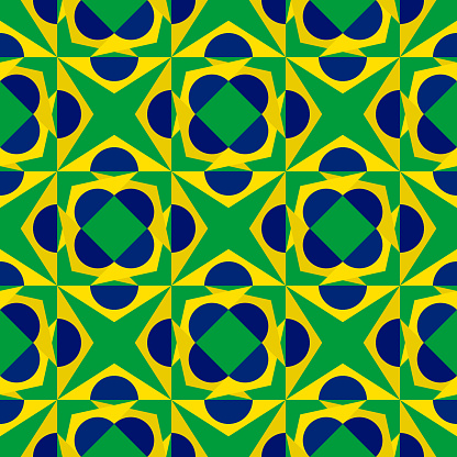 Brazil Pattern Colour In Brazil Pattern Geometric Background Vector Illustration Stock ...