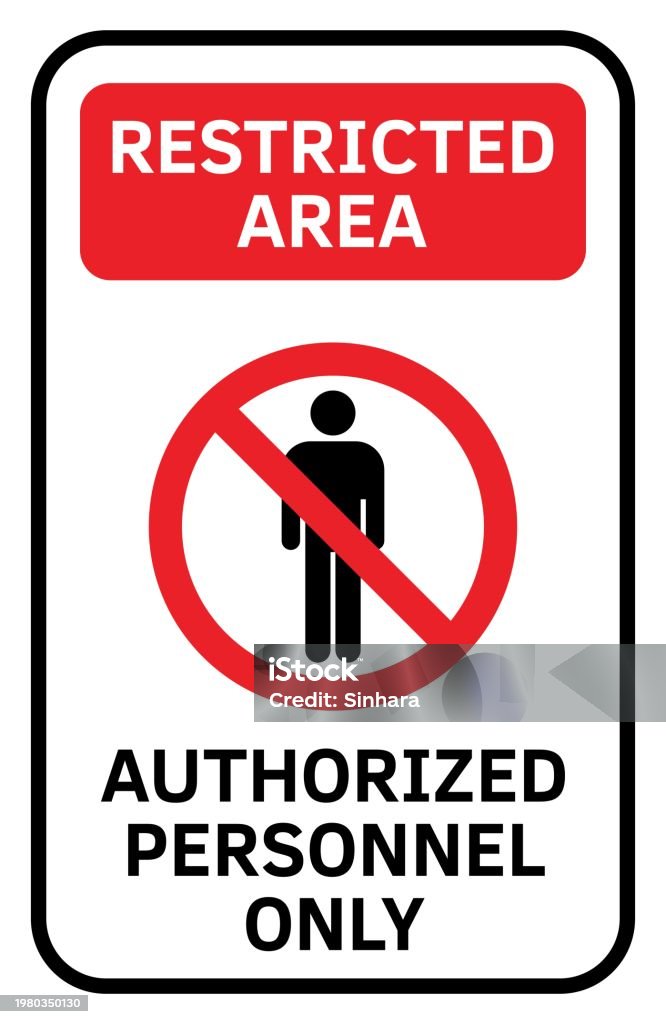 Avoid This Area Sign No Entry Restricted Area Prohibited Sign Stock Illustration - Download ...