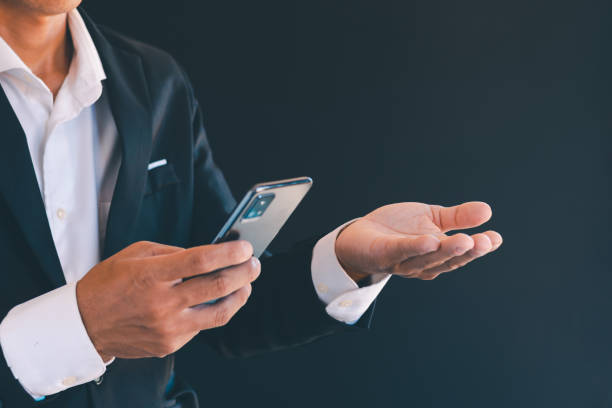 istock Business hand chat, chat and mobile chat, wireless network, modern technology 1980380469