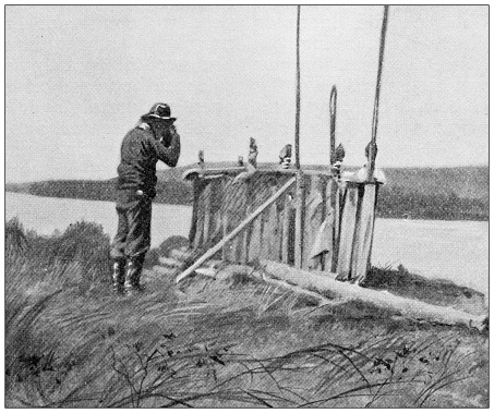 Sport and pastimes in 1897: Native grave at Pelly Post