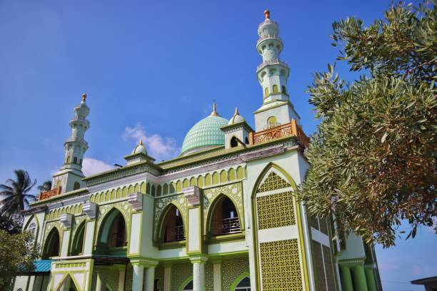istock The magnificent mosque is colored soft green 1980429823