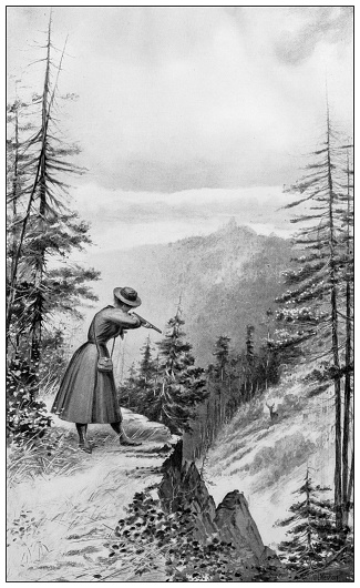 Sport and pastimes in 1897: Woman hunting