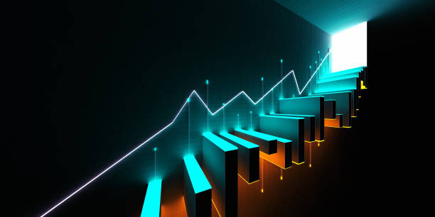 istock Stairs Of Success. Trading Concept. Abstract Chart. Copy Space 1980459947
