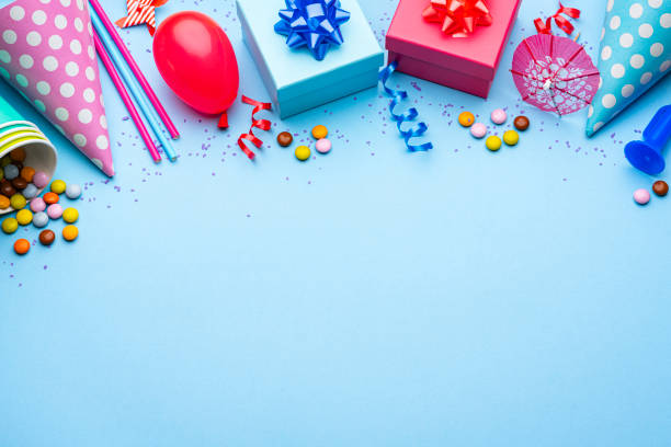 Festive Decorative Balls and Gift Box on Pink Background. 3d rendering