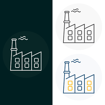 Manufacturing, Factory Vector Illustration Icon Design
