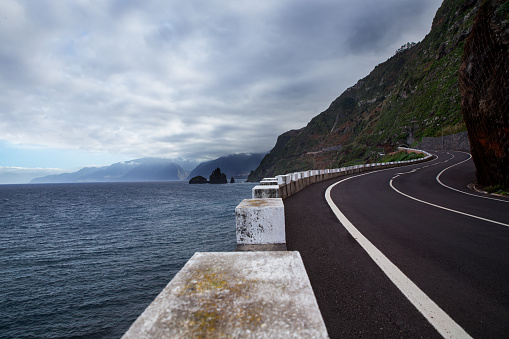 Madeira Island north coast curvy road