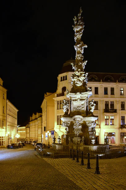 istock Plague Column on Castle square at night, Teplice, Czech Republic: 1980622816