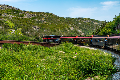 The old cog train once again makes its climb up the side of Mount
